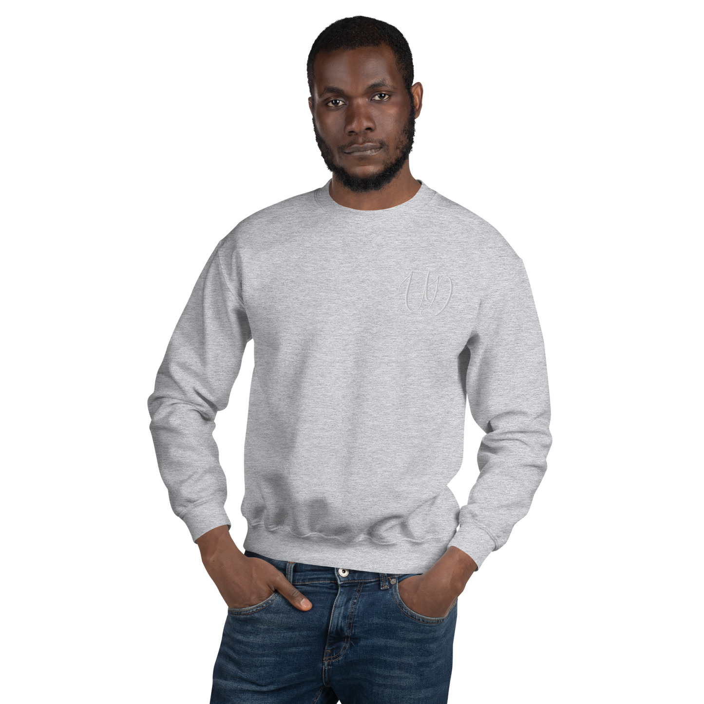 UNIFERENT EMBROIDERED BIG logo white Unisex Sweatshirt (18)