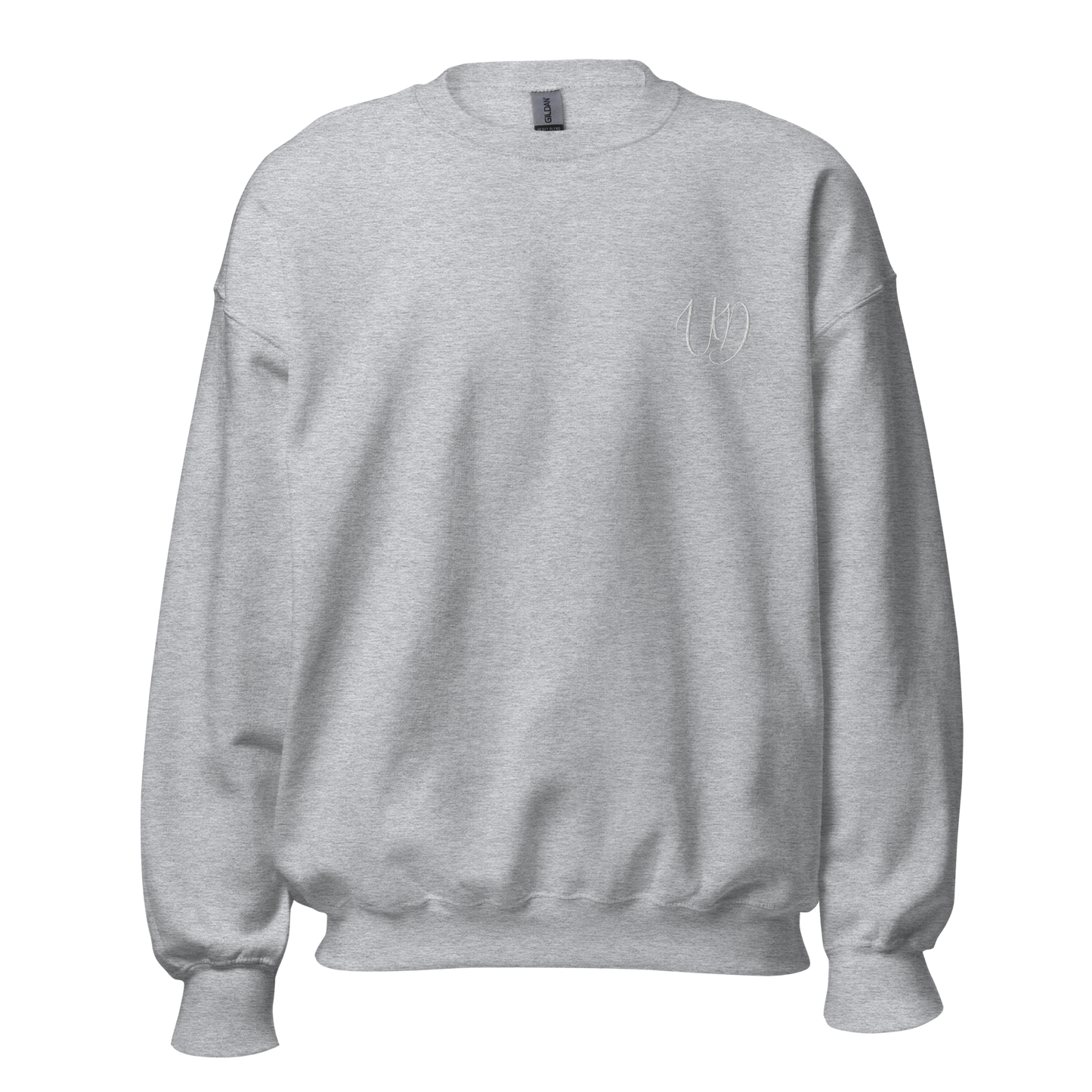 UNIFERENT EMBROIDERED SMALL logo white Unisex Sweatshirt (20)