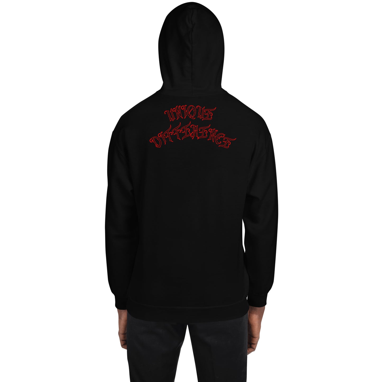 UNIFERENT VALENTINE BLOOD rose with back logo Red Dark Unisex Hoodie (151)