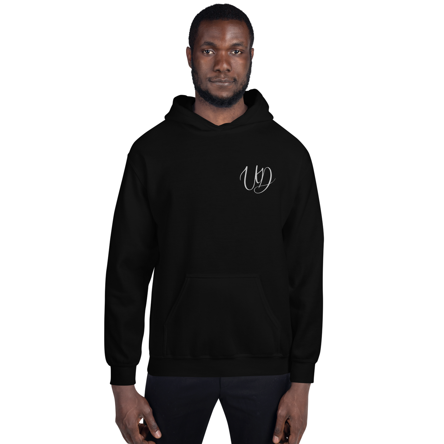 UNIFERENT EMBROIDERED Pull-over unisex Heavy Blend hooded jumper with Big white logo (12)