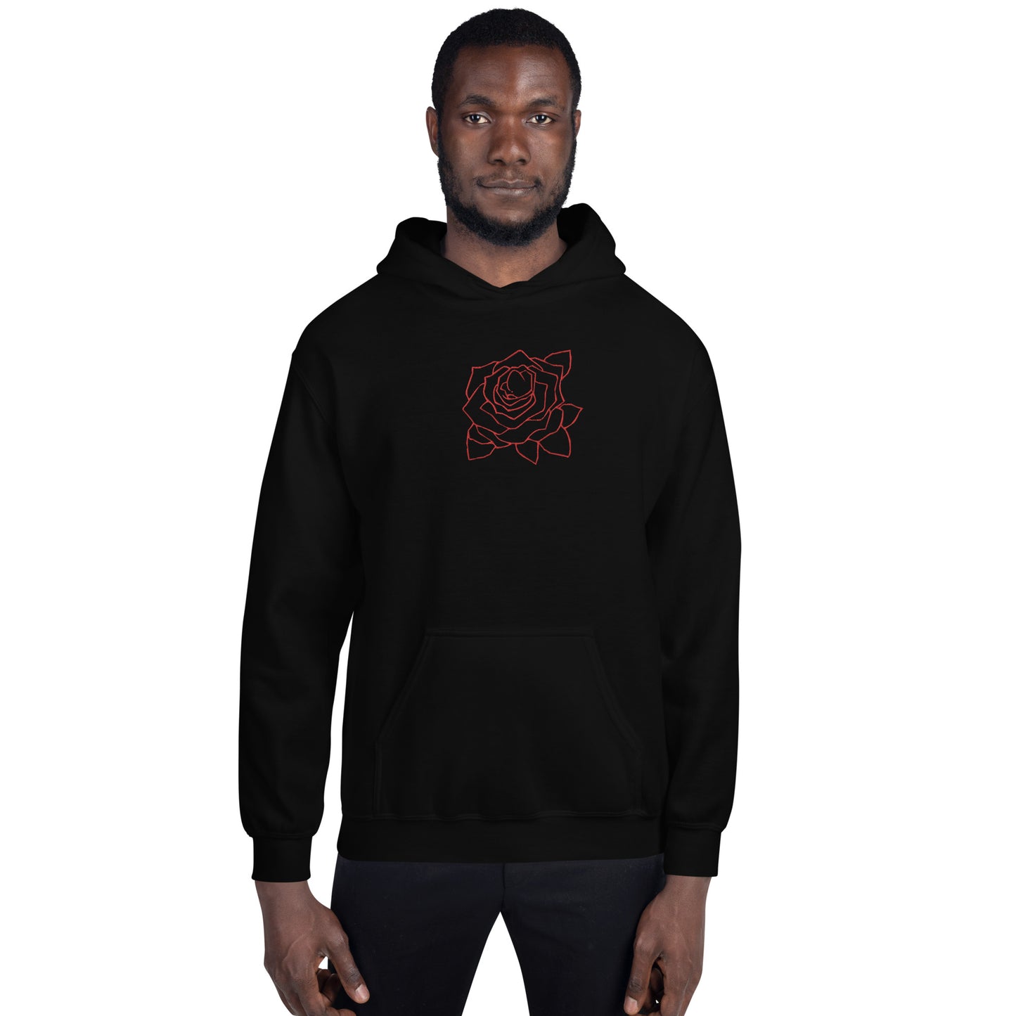 UNIFERENT VALENTINE BLOOD rose with back logo Dark Unisex Hoodie (149)