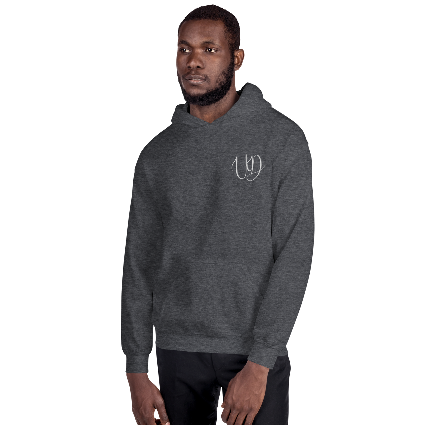 UNIFERENT EMBROIDERED Pull-over unisex Heavy Blend hooded jumper with Big white logo (12)