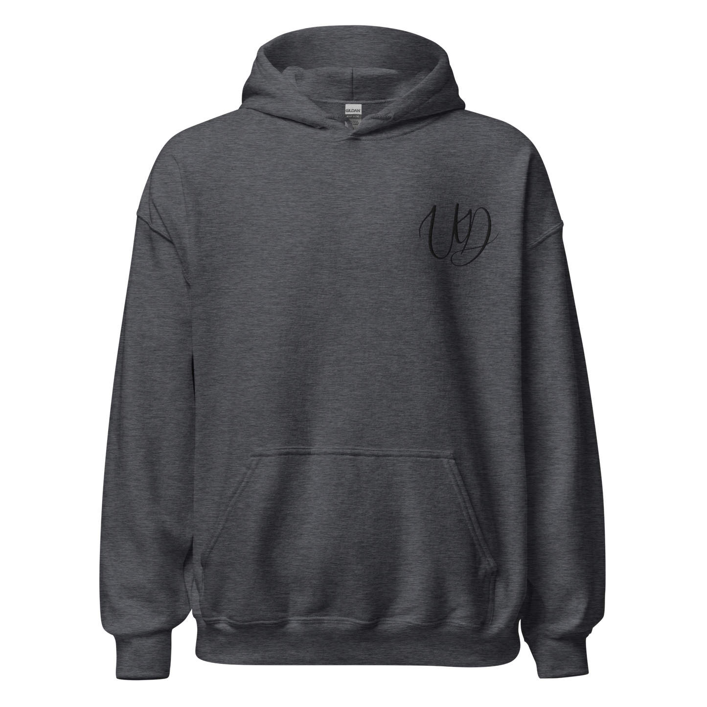 UNIFERENT EMBROIDERED Pull-over unisex Heavy Blend hooded jumper with Big black logo (11)