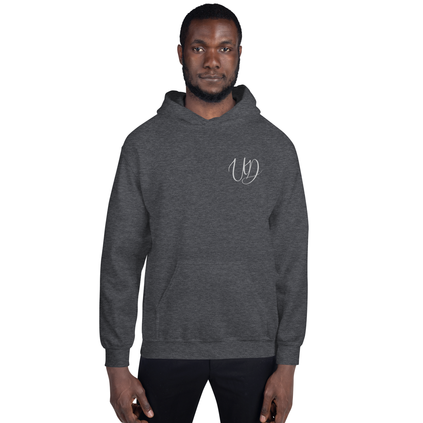 UNIFERENT EMBROIDERED Pull-over unisex Heavy Blend hooded jumper with Big white logo (12)