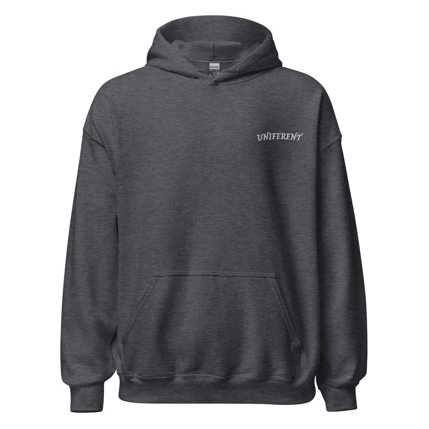 UNIFERENT FULL LOGO Small Left Embroidered Dark Unisex Hoodie (141)