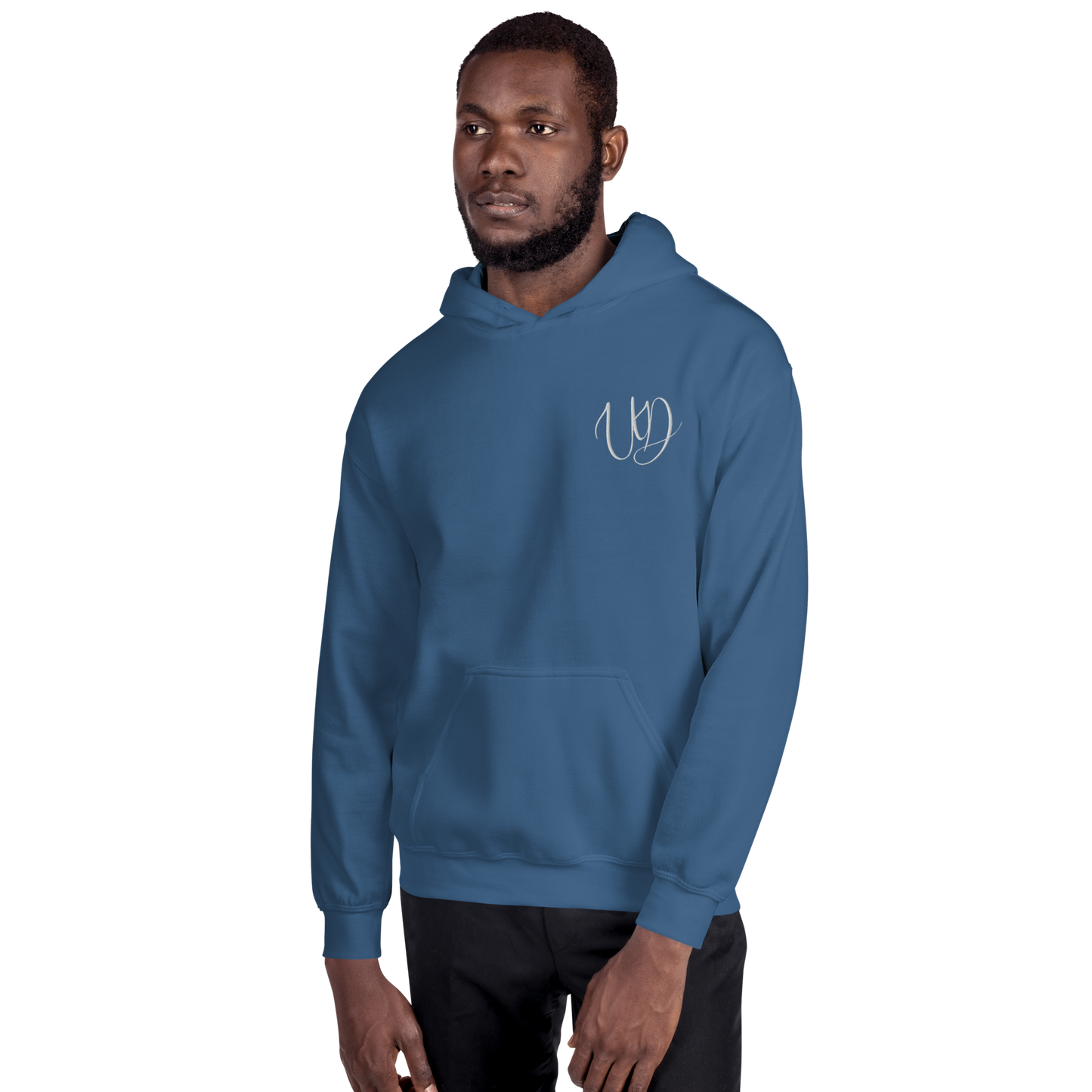 UNIFERENT EMBROIDERED Pull-over unisex Heavy Blend hooded jumper with Big white logo (12)