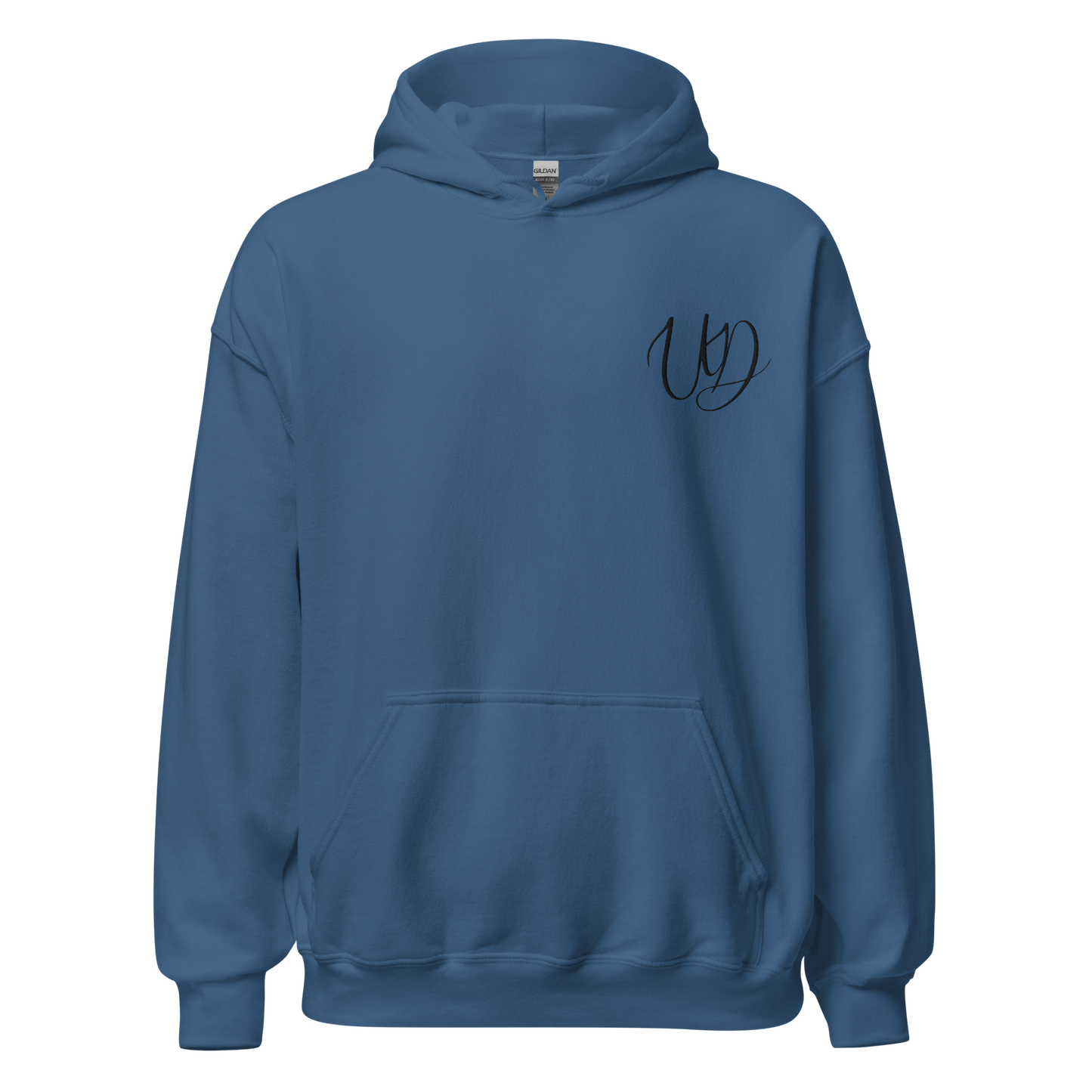 UNIFERENT EMBROIDERED Pull-over unisex Heavy Blend hooded jumper with Big black logo (11)