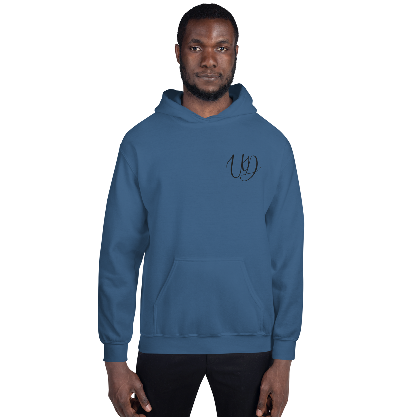 UNIFERENT EMBROIDERED Pull-over unisex Heavy Blend hooded jumper with Big black logo (11)