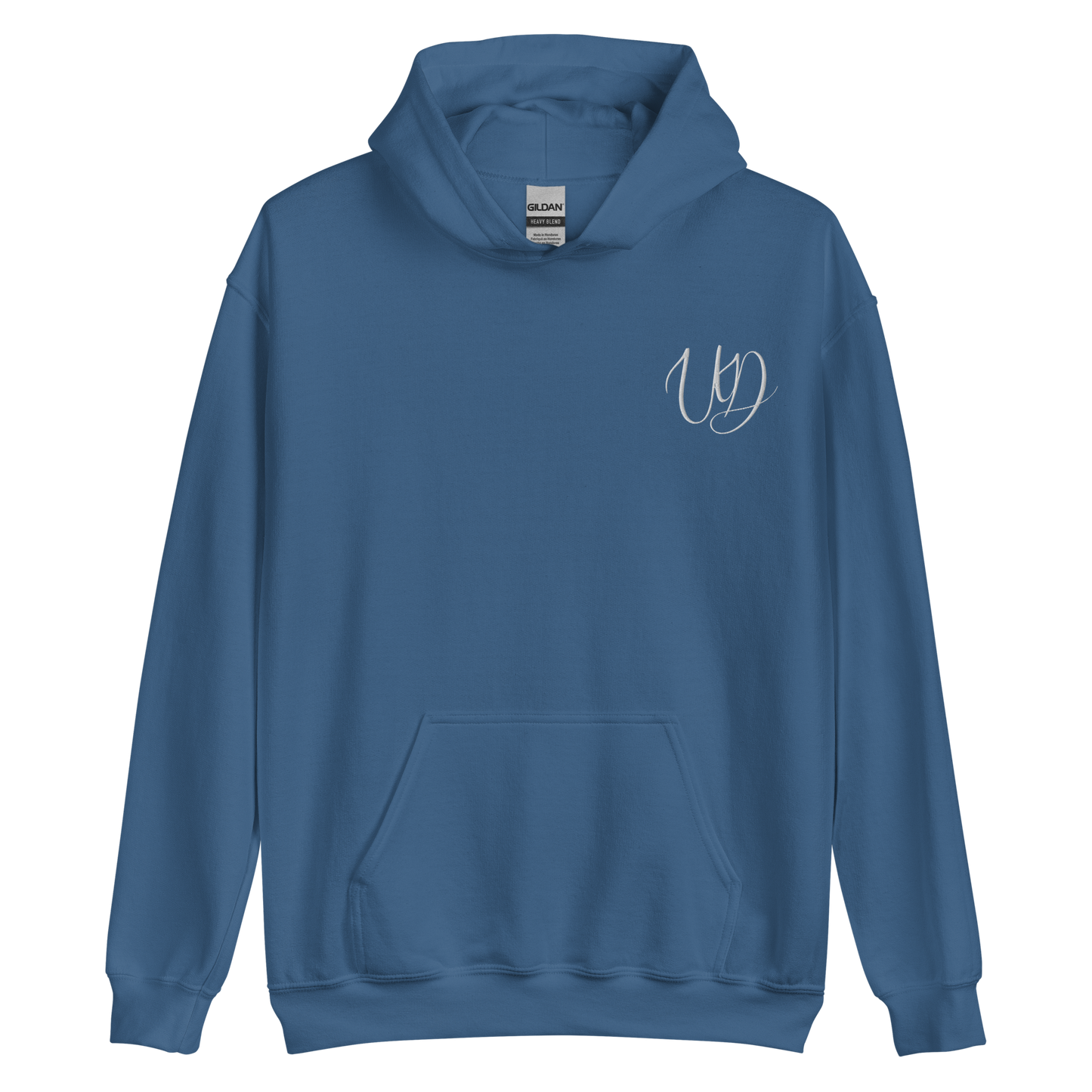 UNIFERENT EMBROIDERED Pull-over unisex Heavy Blend hooded jumper with Big white logo (12)