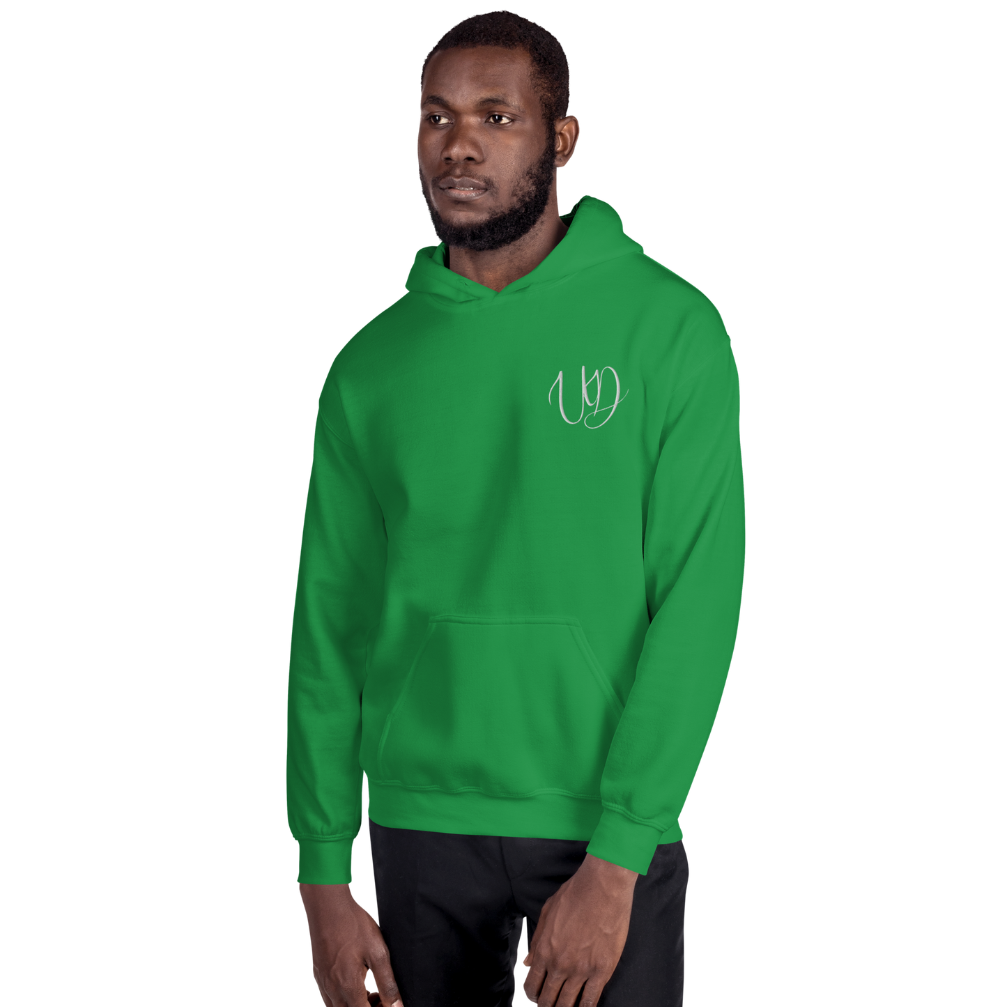 UNIFERENT EMBROIDERED Pull-over unisex Heavy Blend hooded jumper with Big white logo (12)
