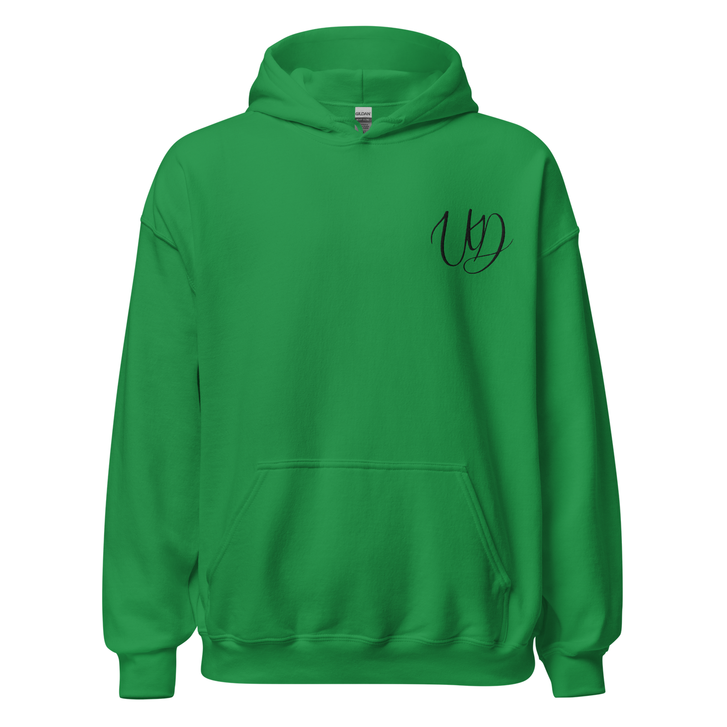 UNIFERENT EMBROIDERED Pull-over unisex Heavy Blend hooded jumper with Big black logo (11)