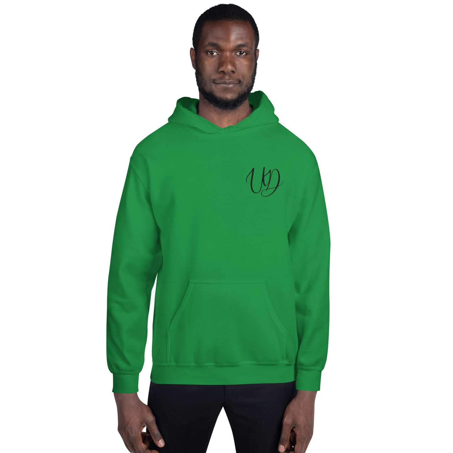 UNIFERENT EMBROIDERED Pull-over unisex Heavy Blend hooded jumper with Big black logo (11)