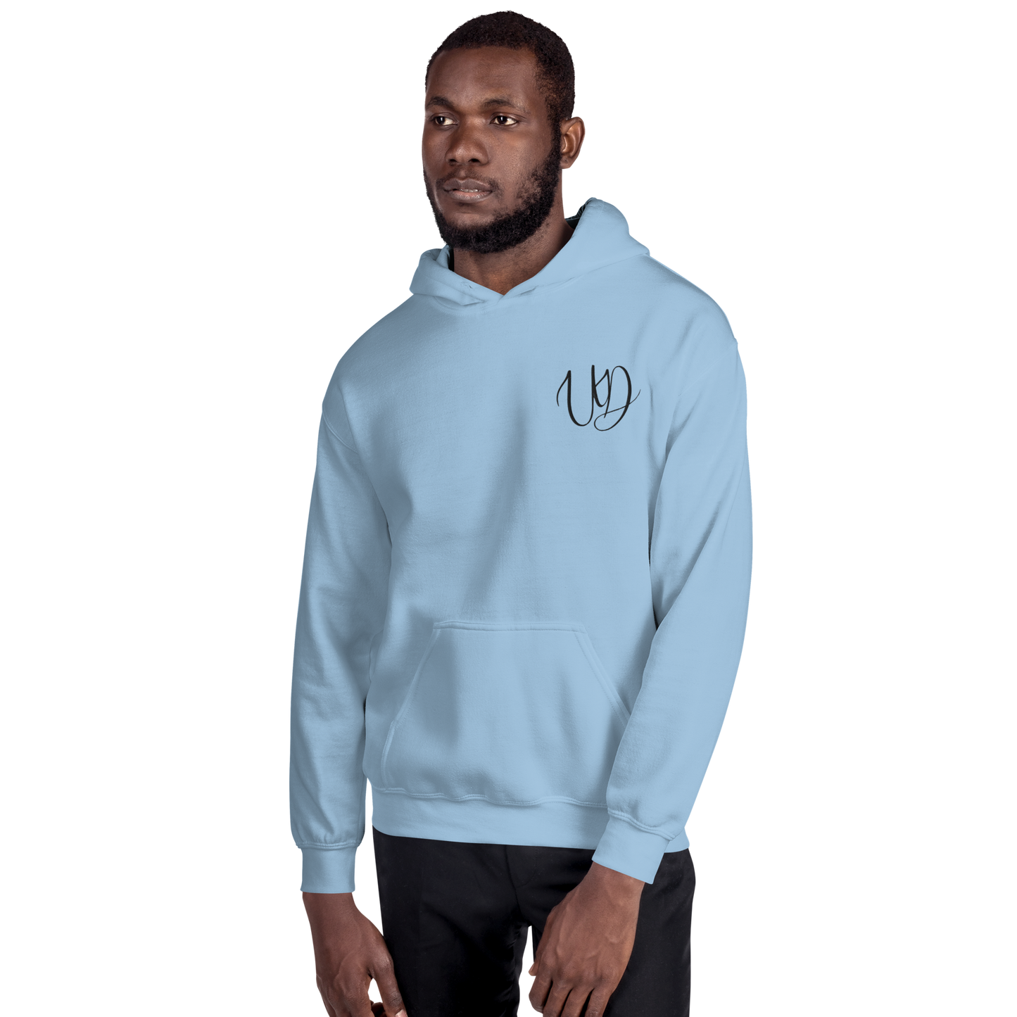 UNIFERENT EMBROIDERED Pull-over unisex Heavy Blend hooded jumper with Big black logo (11)