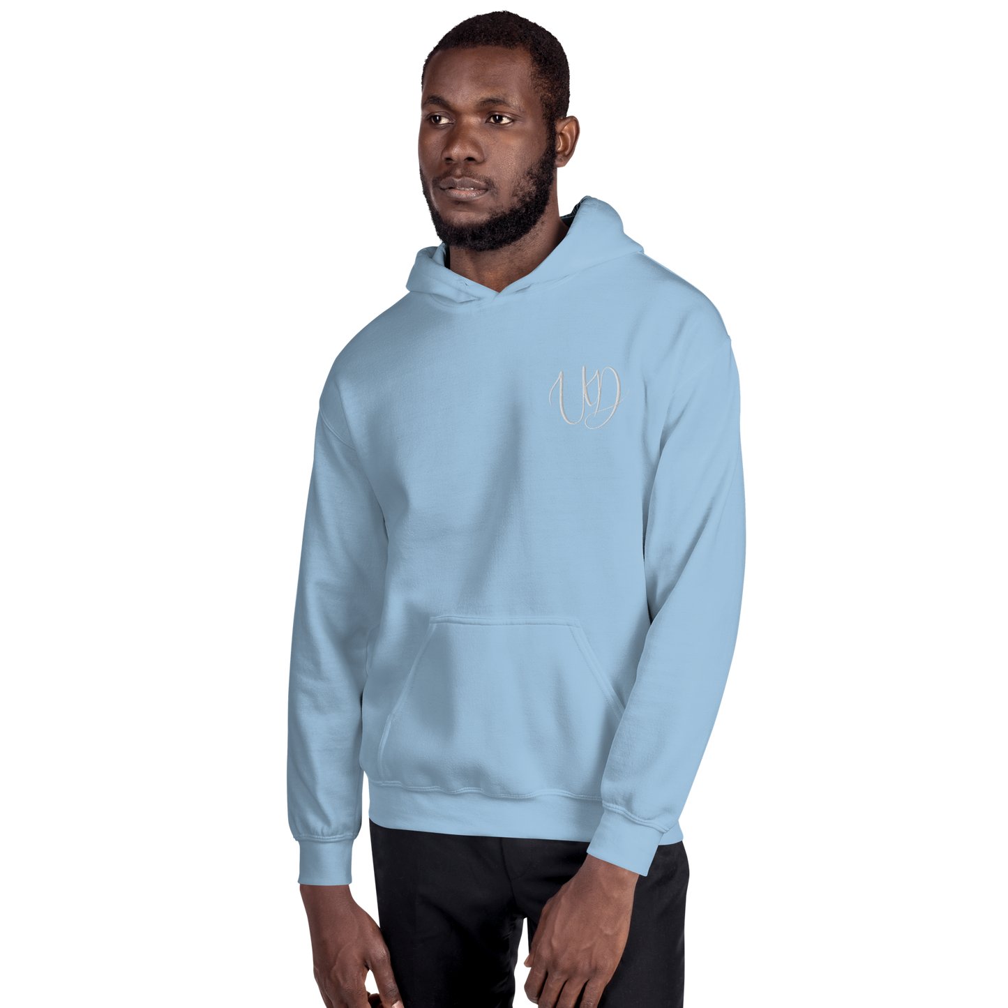 UNIFERENT EMBROIDERED Pull-over unisex Heavy Blend hooded jumper with Big white logo (12)