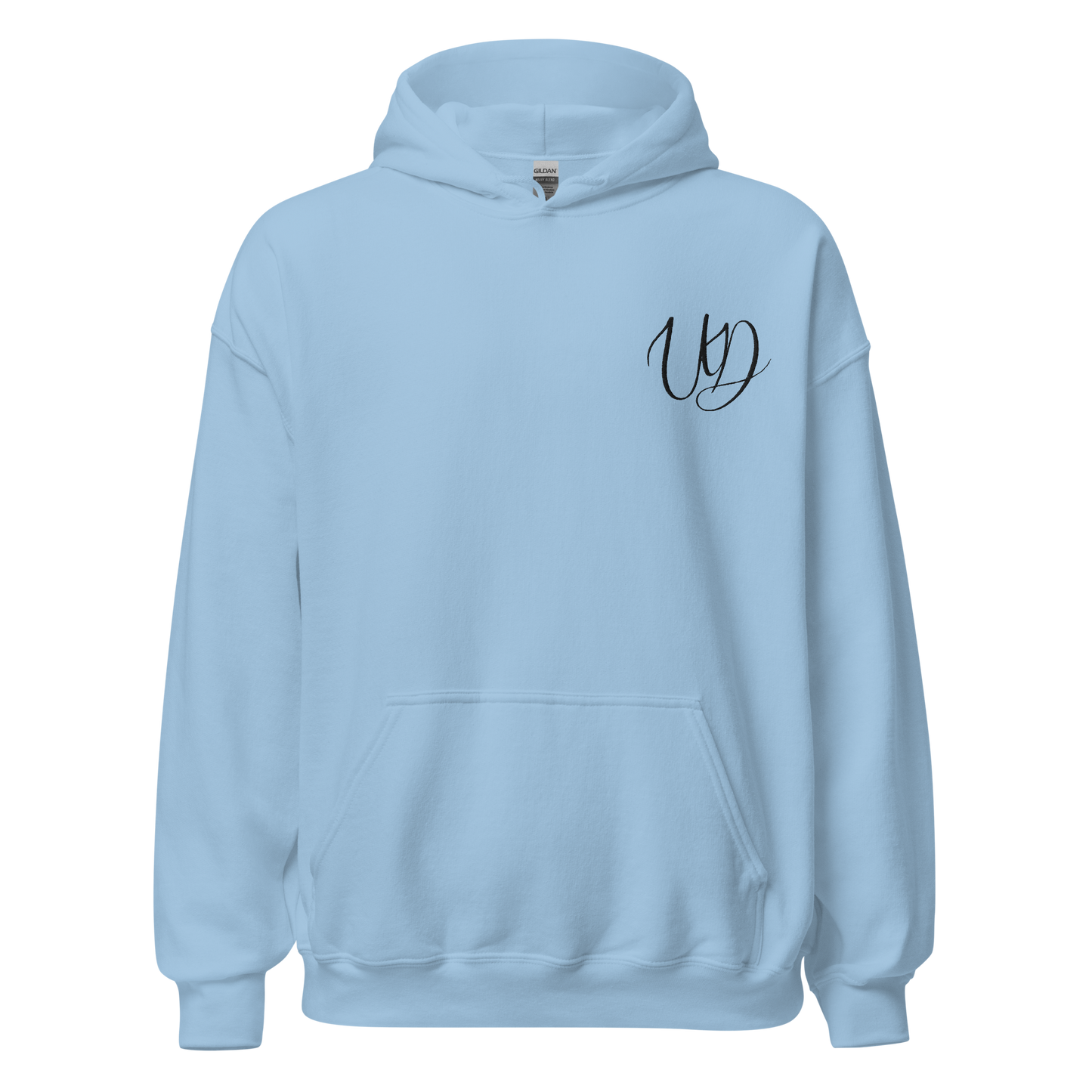UNIFERENT EMBROIDERED Pull-over unisex Heavy Blend hooded jumper with Big black logo (11)