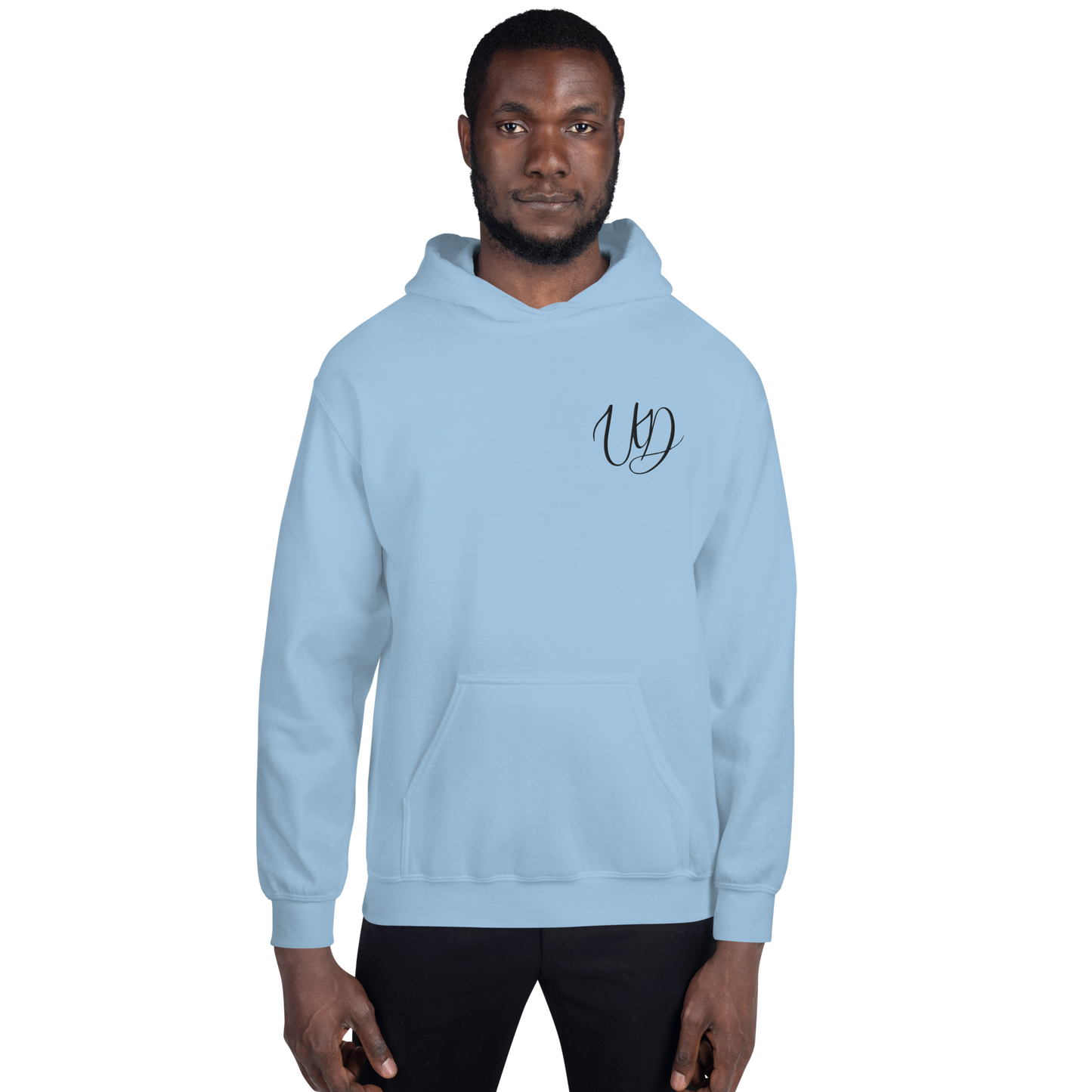 UNIFERENT EMBROIDERED Pull-over unisex Heavy Blend hooded jumper with Big black logo (11)