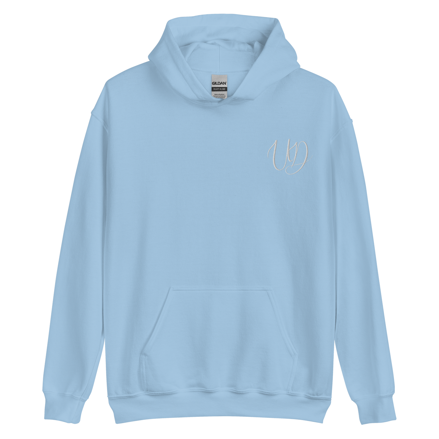 UNIFERENT EMBROIDERED Pull-over unisex Heavy Blend hooded jumper with Big white logo (12)