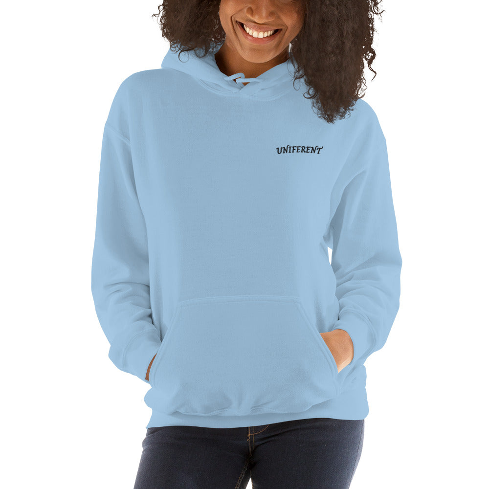 UNIFERENT FULL LOGO Small Left Embroidered Light Unisex Hoodie (140)