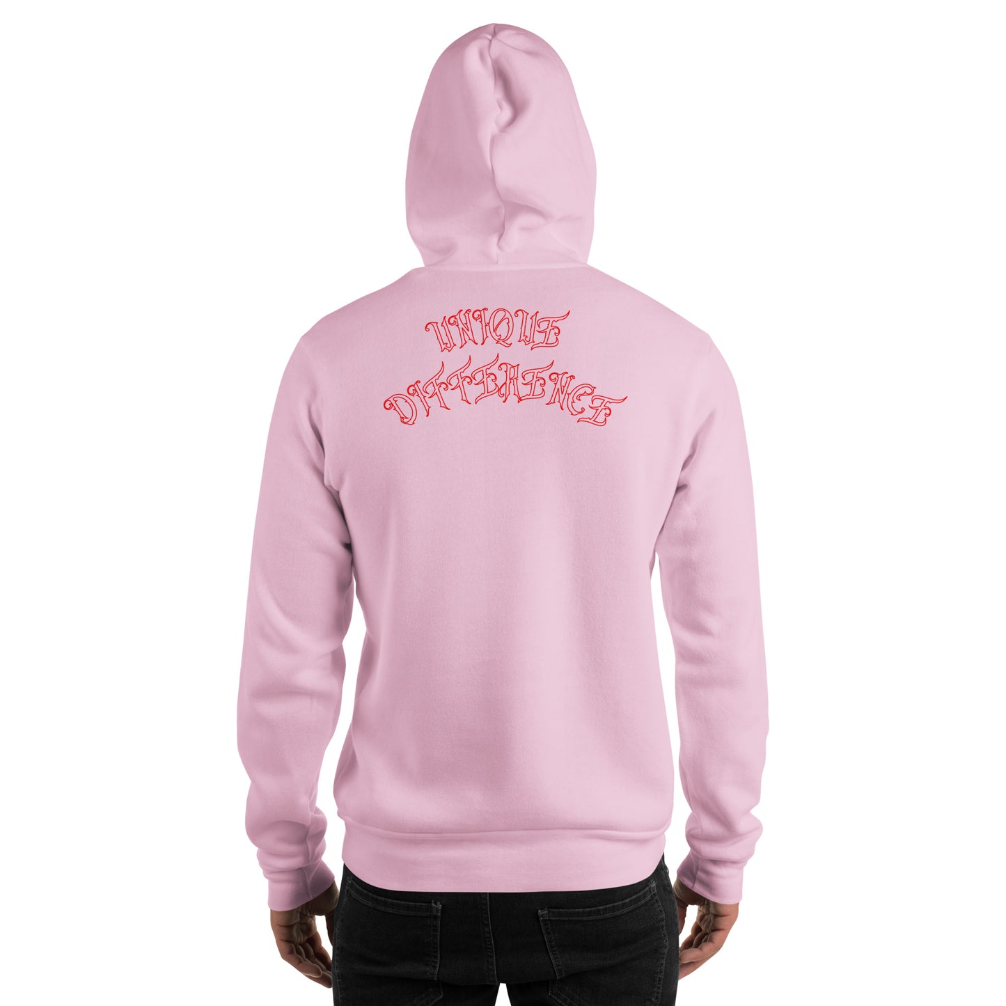 UNIFERENT VALENTINE BLOOD rose with back logo Red light Unisex Hoodie (150)