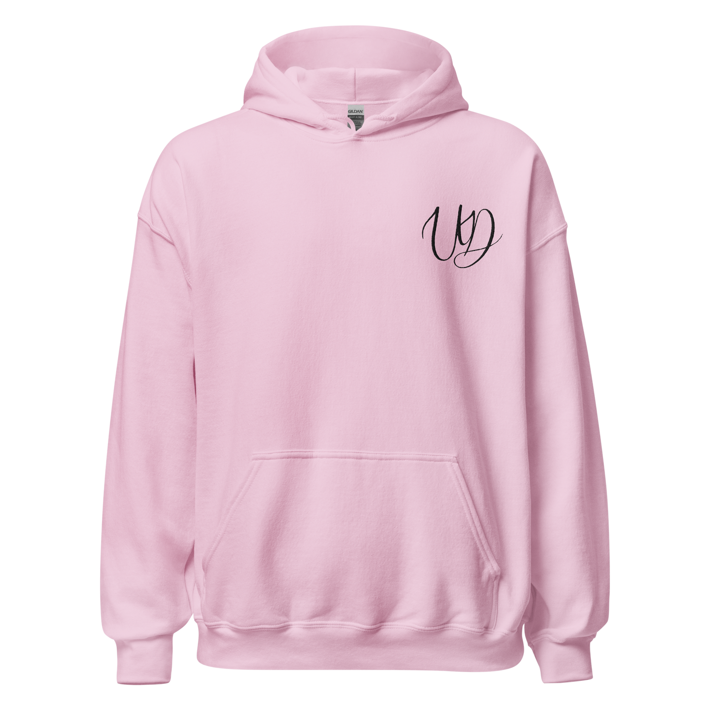 UNIFERENT EMBROIDERED Pull-over unisex Heavy Blend hooded jumper with Big black logo (11)