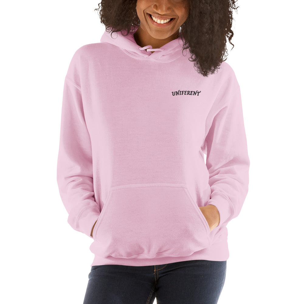 UNIFERENT FULL LOGO Small Left Embroidered Light Unisex Hoodie (140)