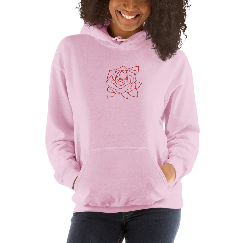 UNIFERENT VALENTINE BLOOD rose with back logo light Unisex Hoodie (148)