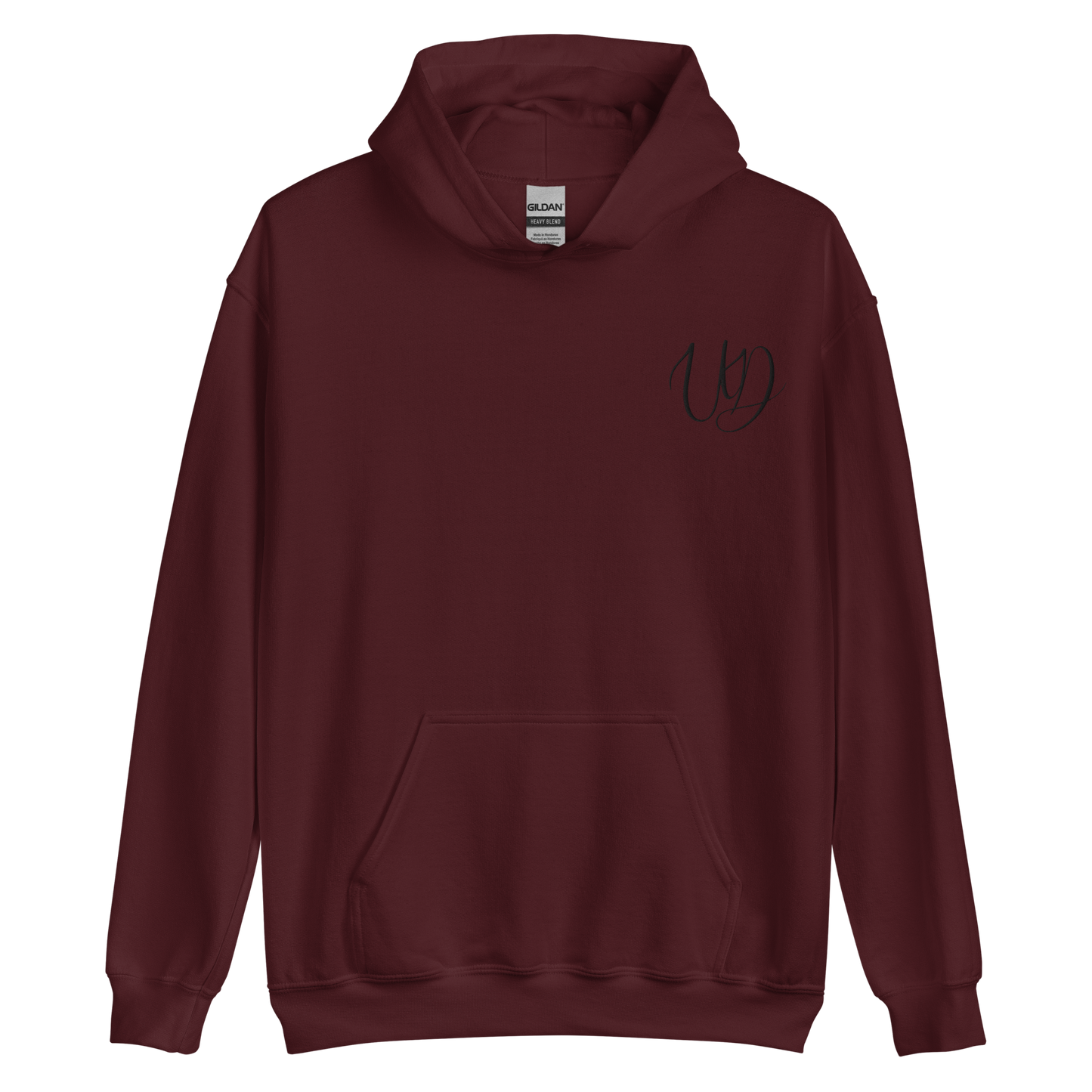UNIFERENT EMBROIDERED Pull-over unisex Heavy Blend hooded jumper with Big black logo (11)