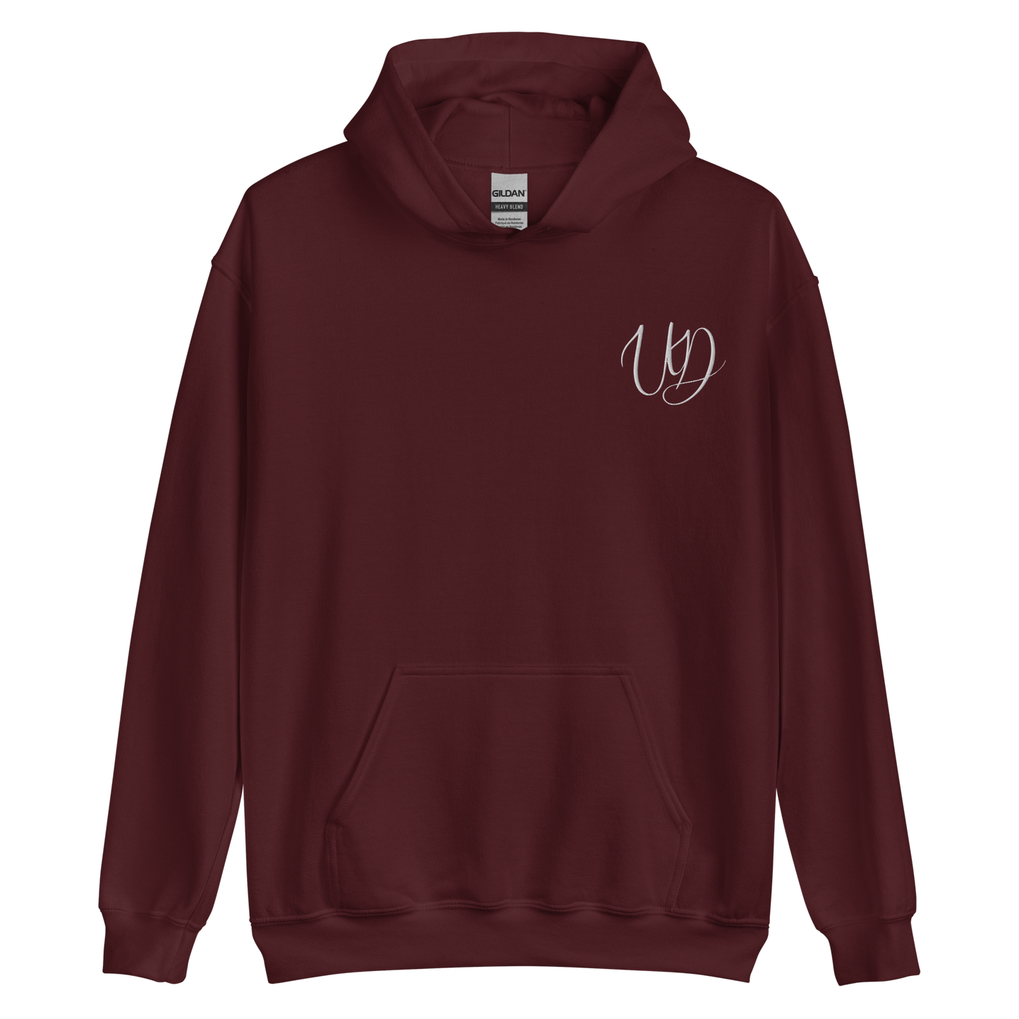 UNIFERENT EMBROIDERED Pull-over unisex Heavy Blend hooded jumper with Big white logo (12)