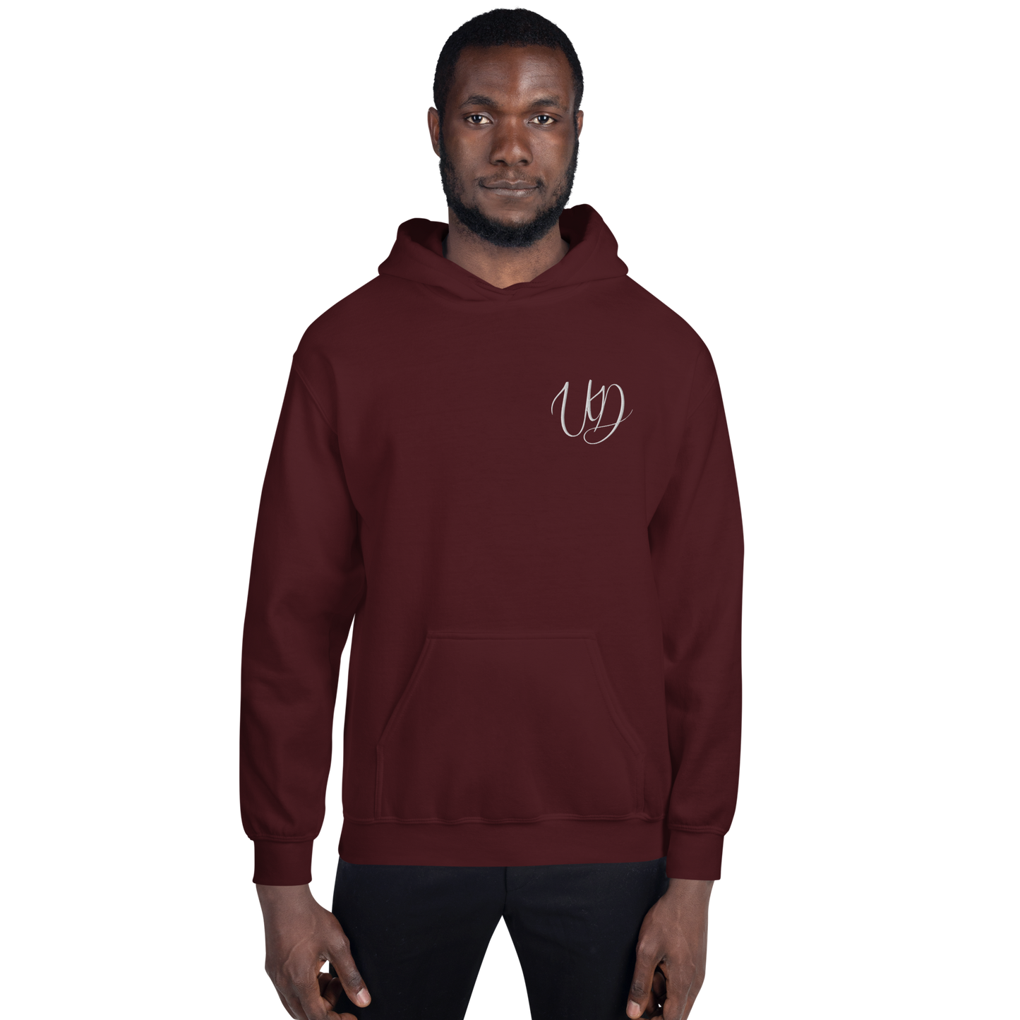 UNIFERENT EMBROIDERED Pull-over unisex Heavy Blend hooded jumper with Big white logo (12)