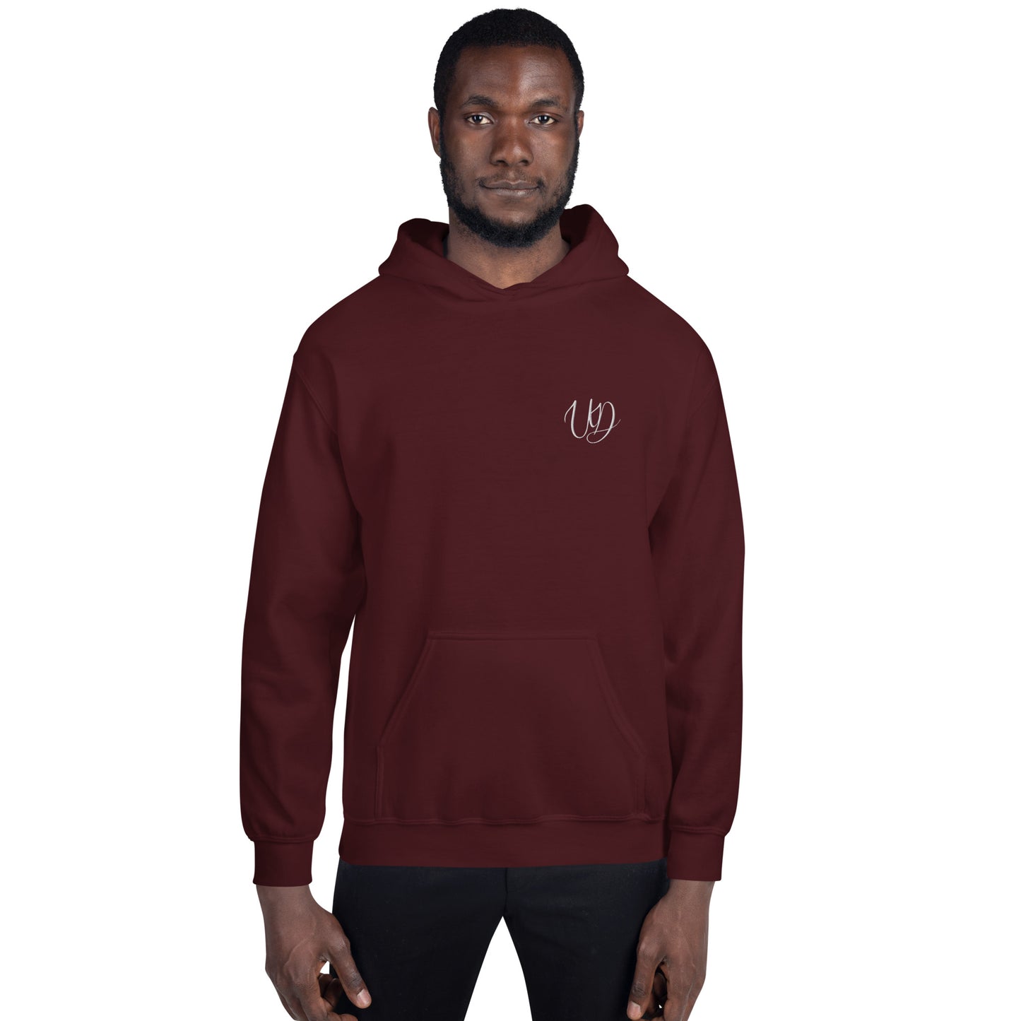 UNIFERENT EMBROIDERED Pull-over unisex Heavy Blend hooded jumper with small white logo (14)