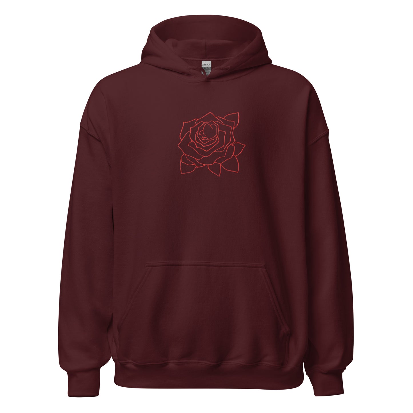 UNIFERENT VALENTINE BLOOD rose with back logo Dark Unisex Hoodie (149)