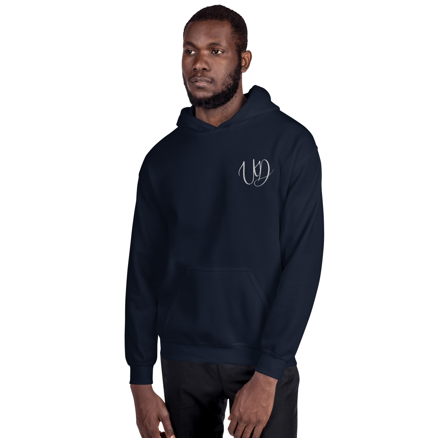 UNIFERENT EMBROIDERED Pull-over unisex Heavy Blend hooded jumper with Big white logo (12)
