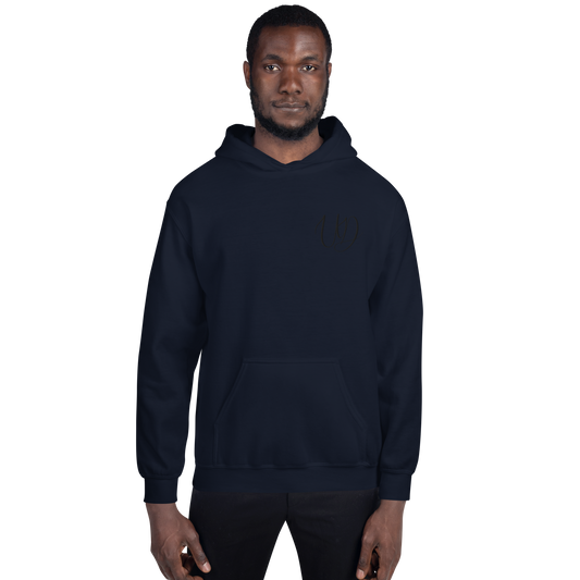 UNIFERENT EMBROIDERED Pull-over unisex Heavy Blend hooded jumper with Big black logo (11)