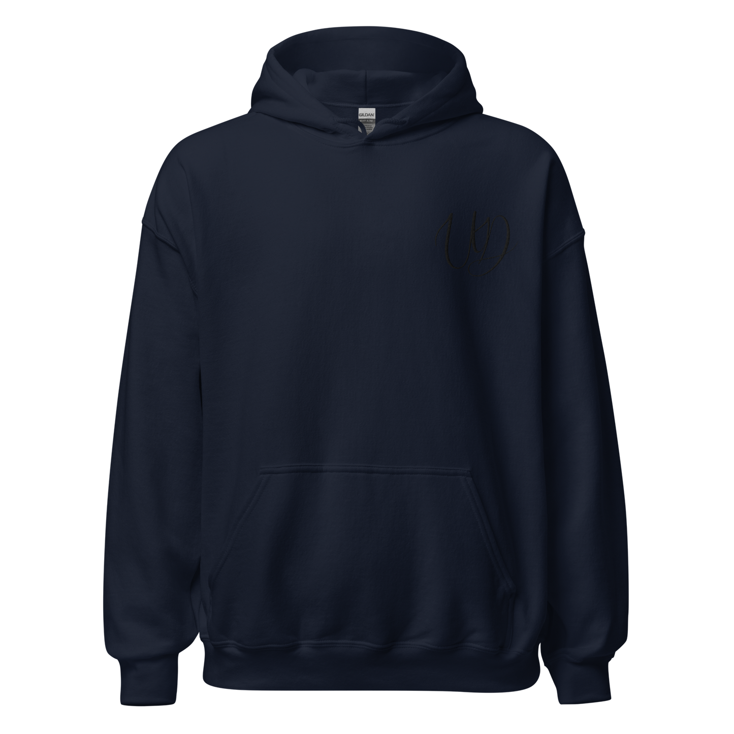 UNIFERENT EMBROIDERED Pull-over unisex Heavy Blend hooded jumper with Big black logo (11)
