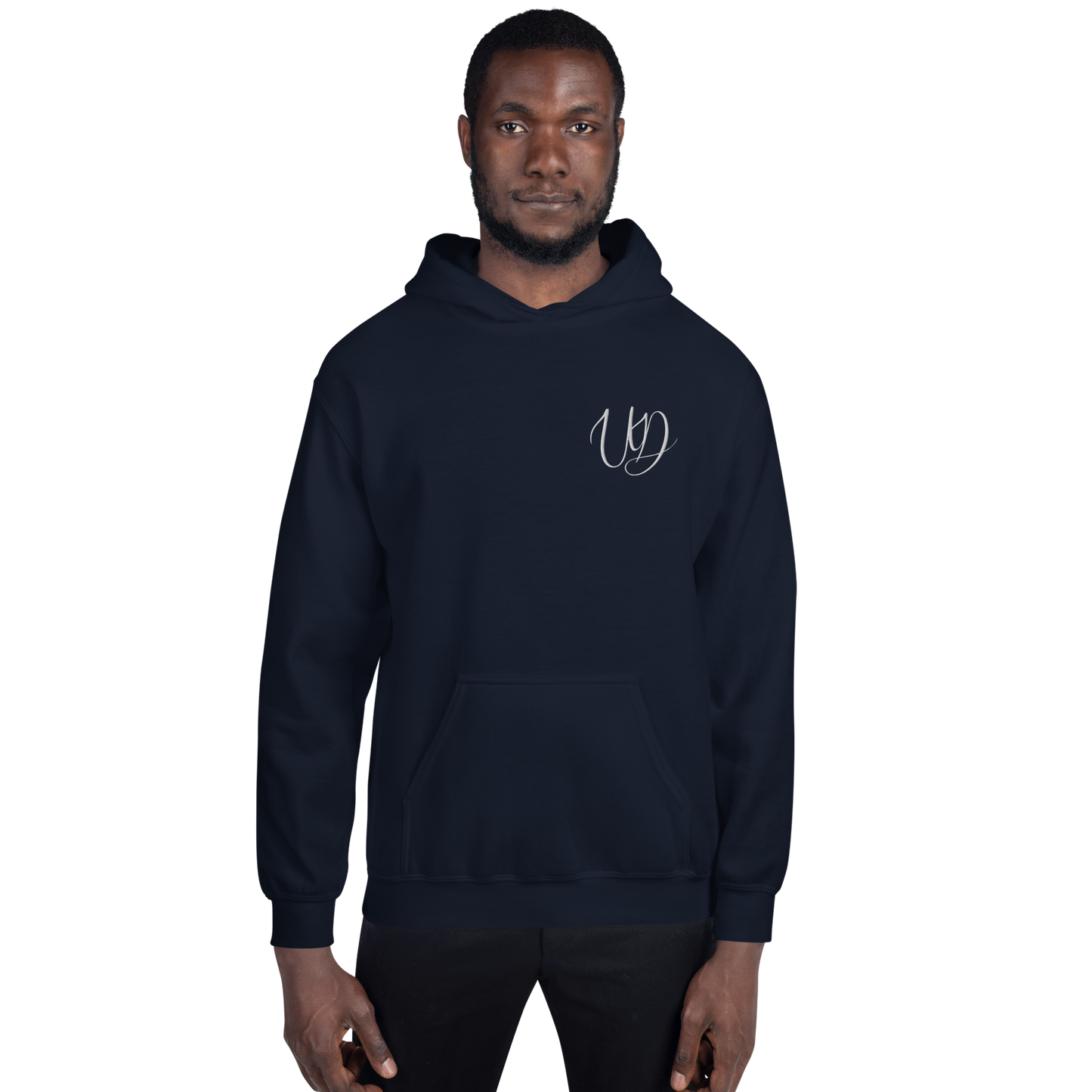 UNIFERENT EMBROIDERED Pull-over unisex Heavy Blend hooded jumper with Big white logo (12)