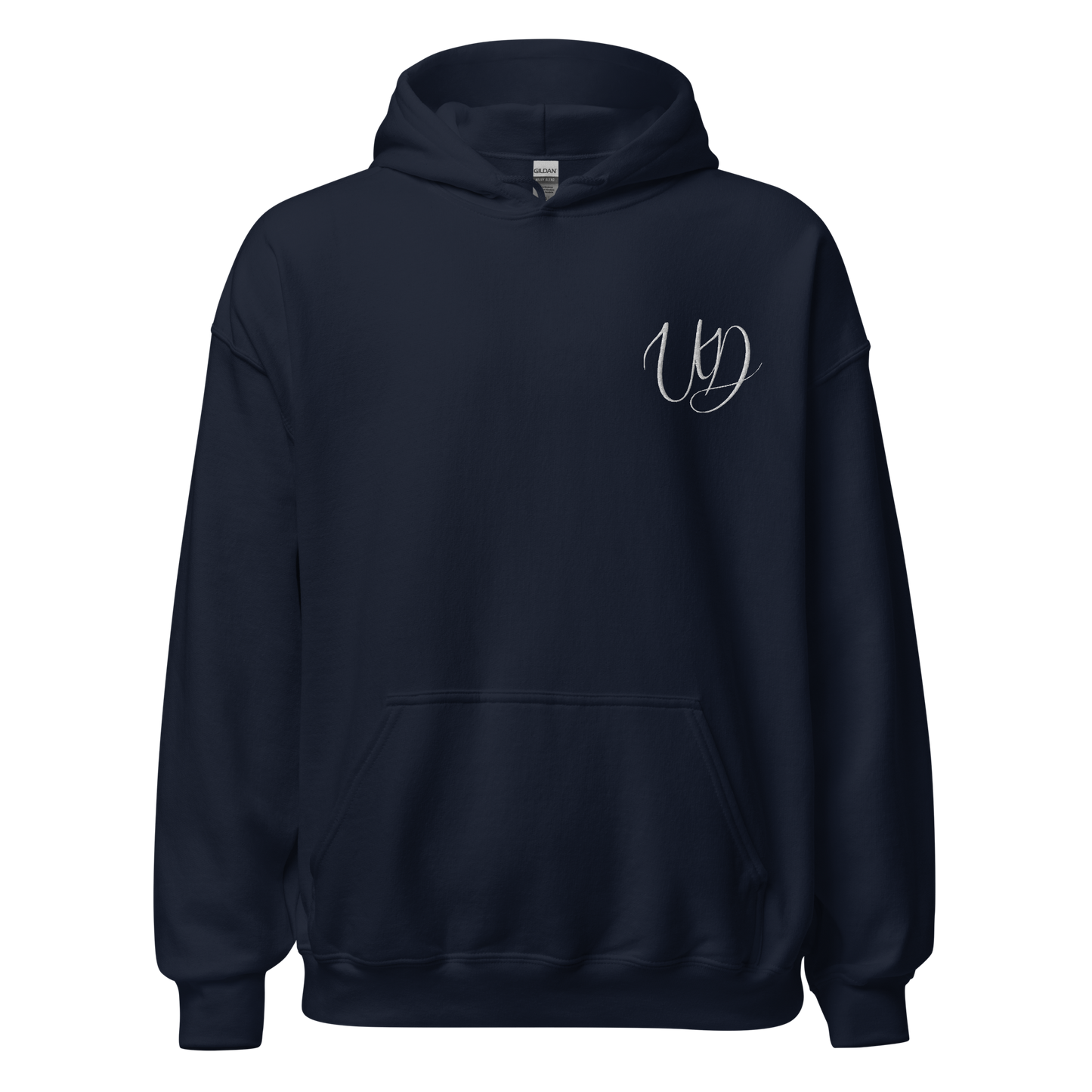 UNIFERENT EMBROIDERED Pull-over unisex Heavy Blend hooded jumper with Big white logo (12)