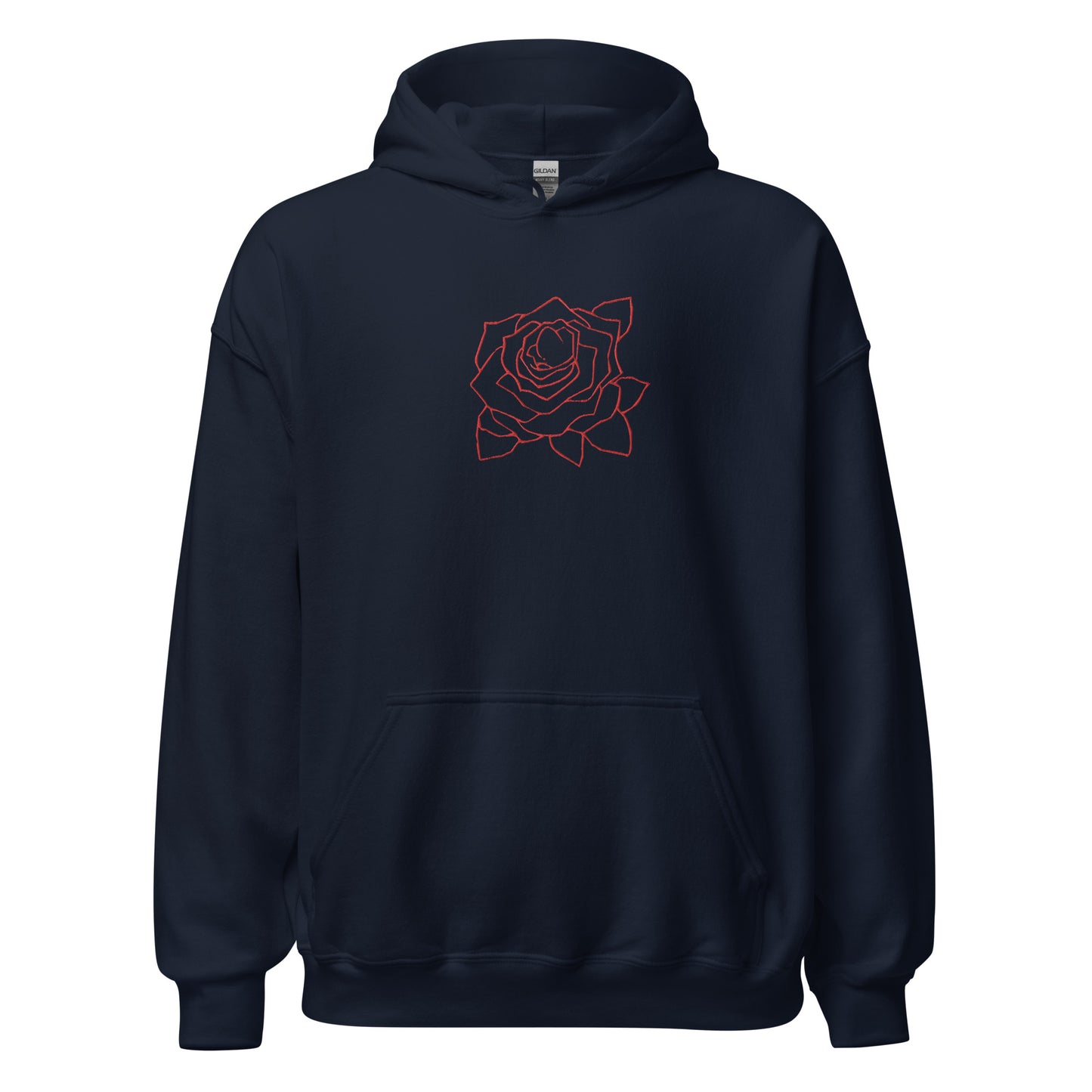 UNIFERENT VALENTINE BLOOD rose with back logo Dark Unisex Hoodie (149)