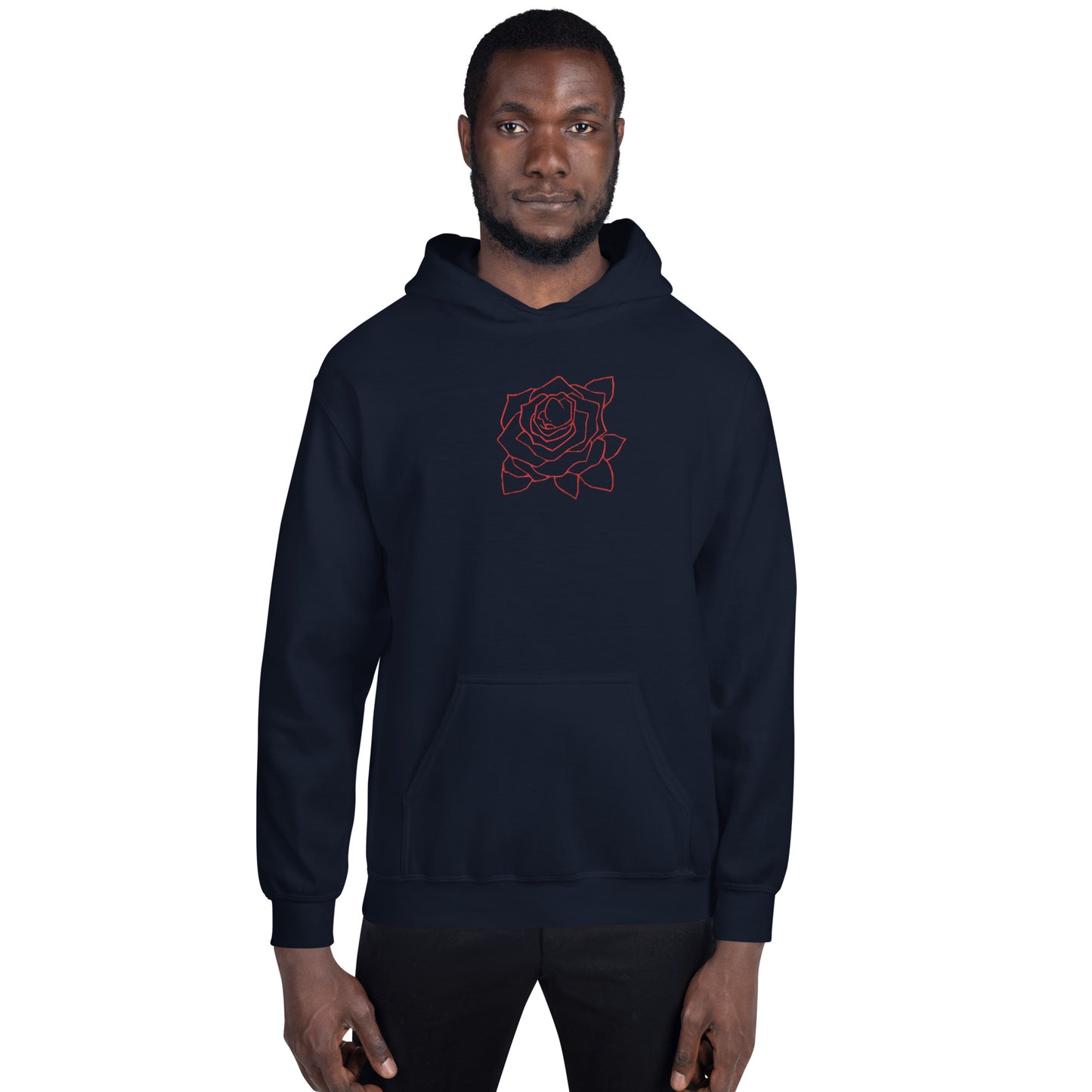 UNIFERENT VALENTINE BLOOD rose with back logo Dark Unisex Hoodie (149)