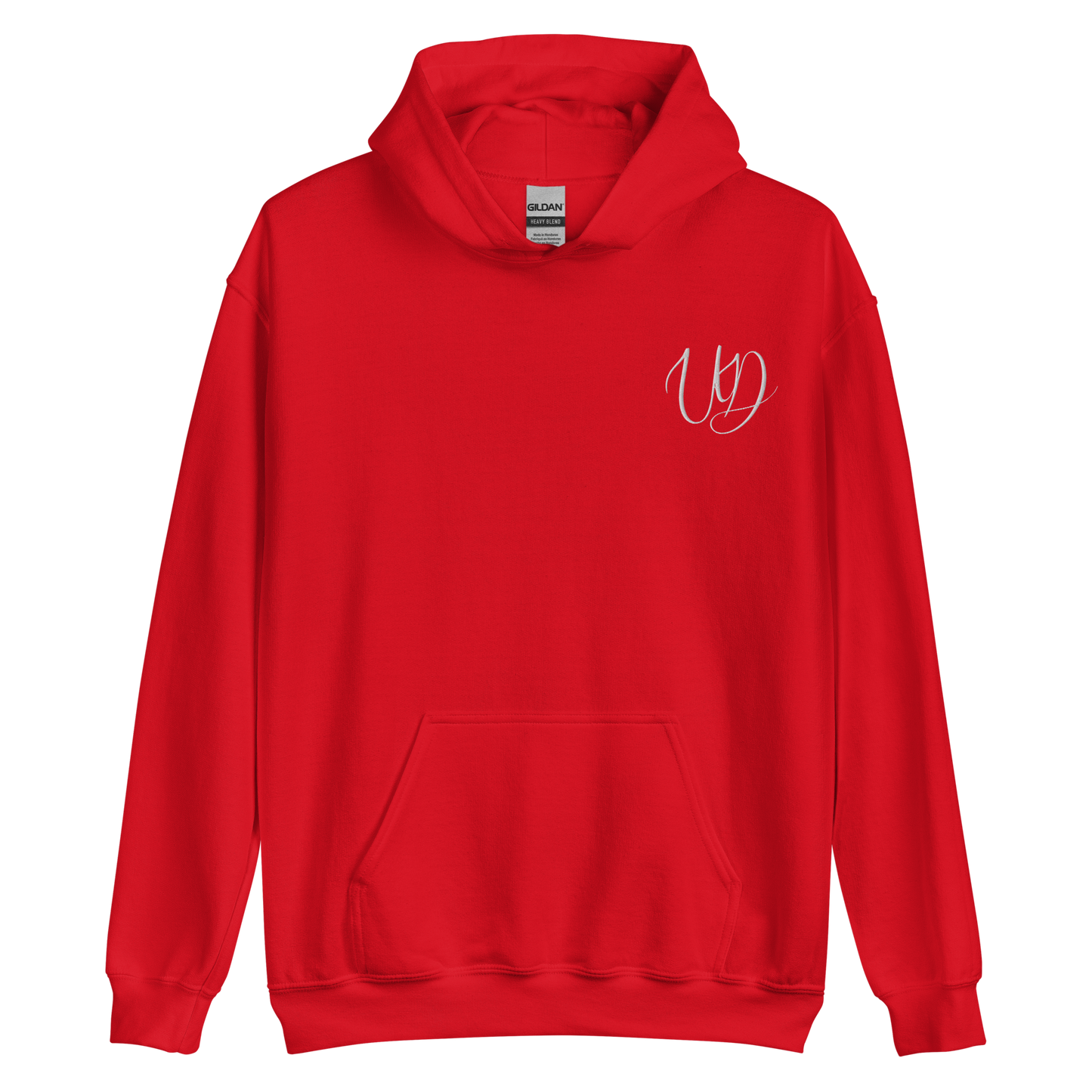 UNIFERENT EMBROIDERED Pull-over unisex Heavy Blend hooded jumper with Big white logo (12)
