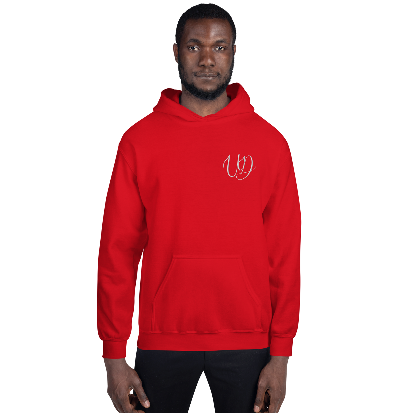 UNIFERENT EMBROIDERED Pull-over unisex Heavy Blend hooded jumper with Big white logo (12)