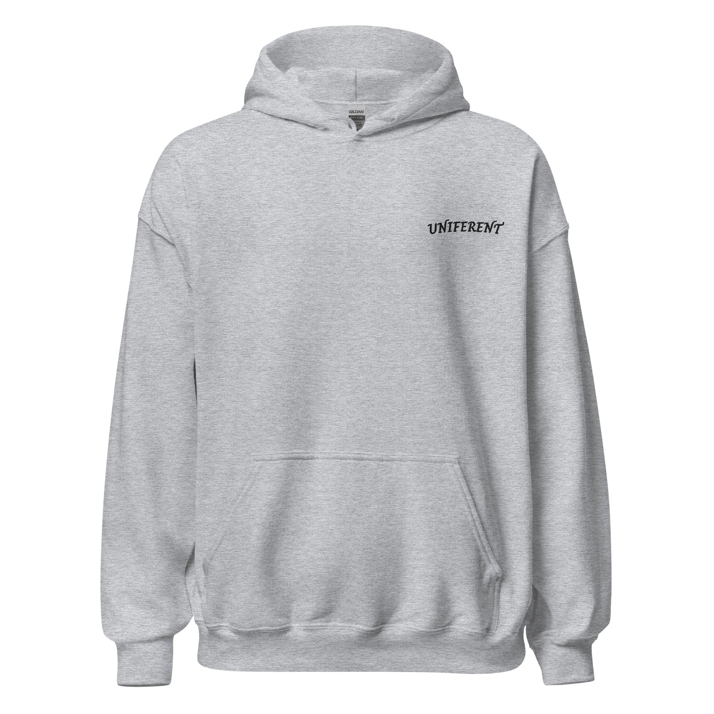 UNIFERENT FULL LOGO Small Left Embroidered Light Unisex Hoodie (140)