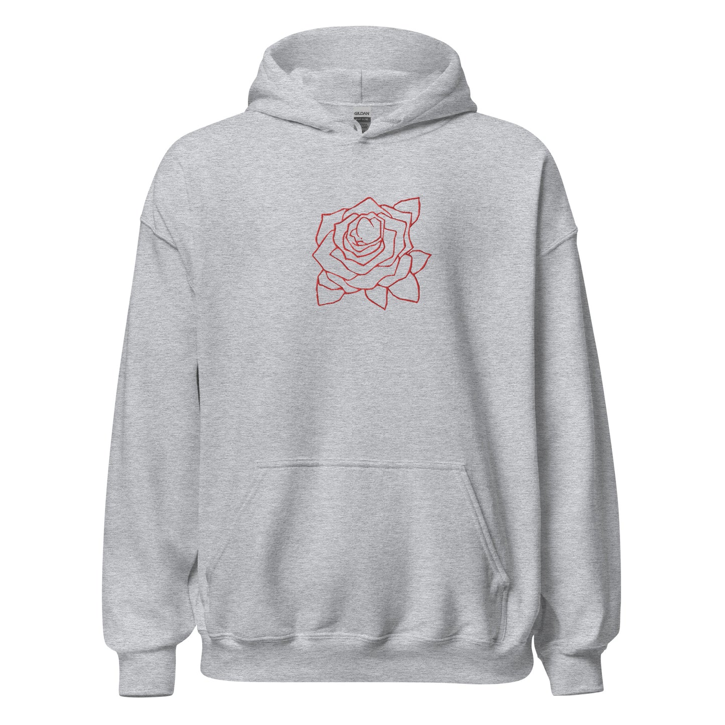 UNIFERENT VALENTINE BLOOD rose with back logo Red light Unisex Hoodie (150)