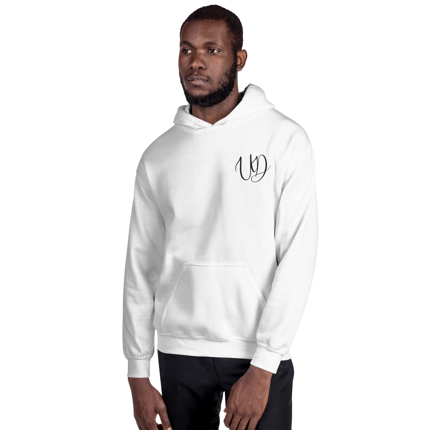 UNIFERENT EMBROIDERED Pull-over unisex Heavy Blend hooded jumper with Big black logo (11)
