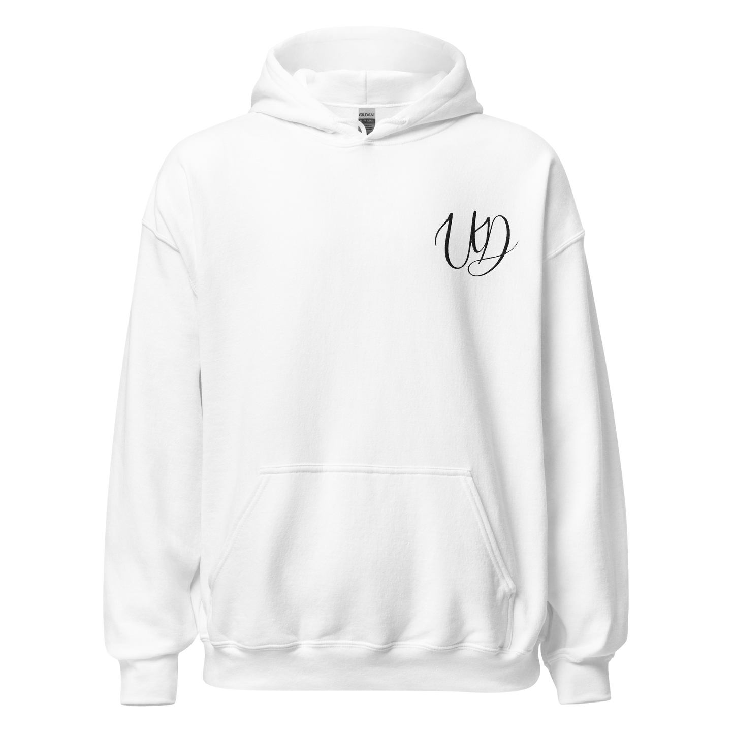 UNIFERENT EMBROIDERED Pull-over unisex Heavy Blend hooded jumper with Big black logo (11)