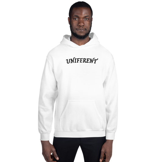 UNIFERENT EMB LARGE Full Logo Centre Light Unisex Hoodie (123)