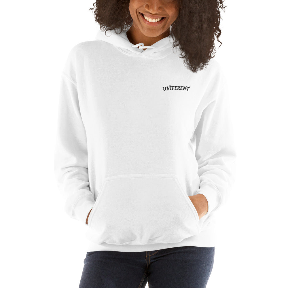 UNIFERENT FULL LOGO Small Left Embroidered Light Unisex Hoodie (140)