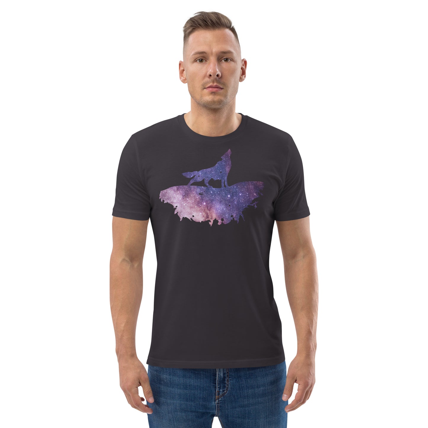 THE UNIFERENT Dark Skies Wolf One Dark Unisex organic cotton t-shirt (115)