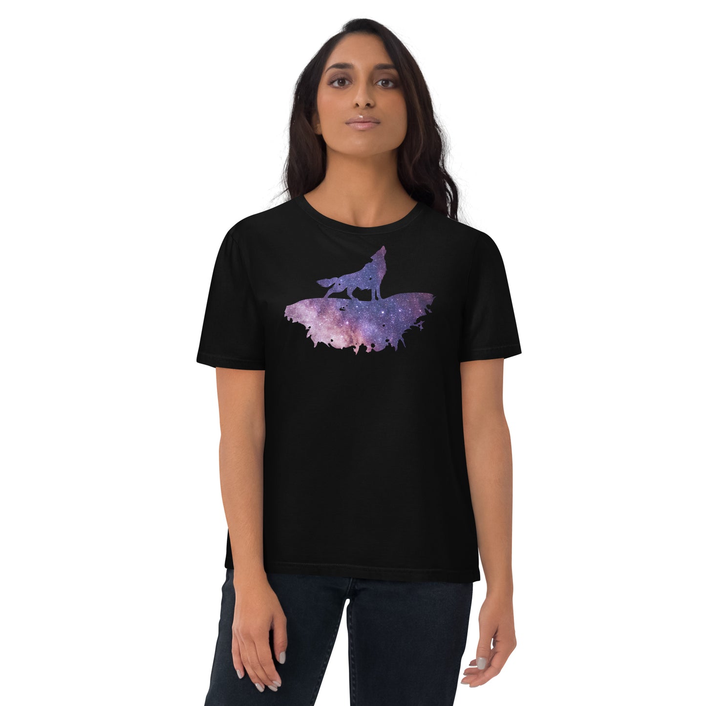 THE UNIFERENT Dark Skies Wolf One Dark Unisex organic cotton t-shirt (115)