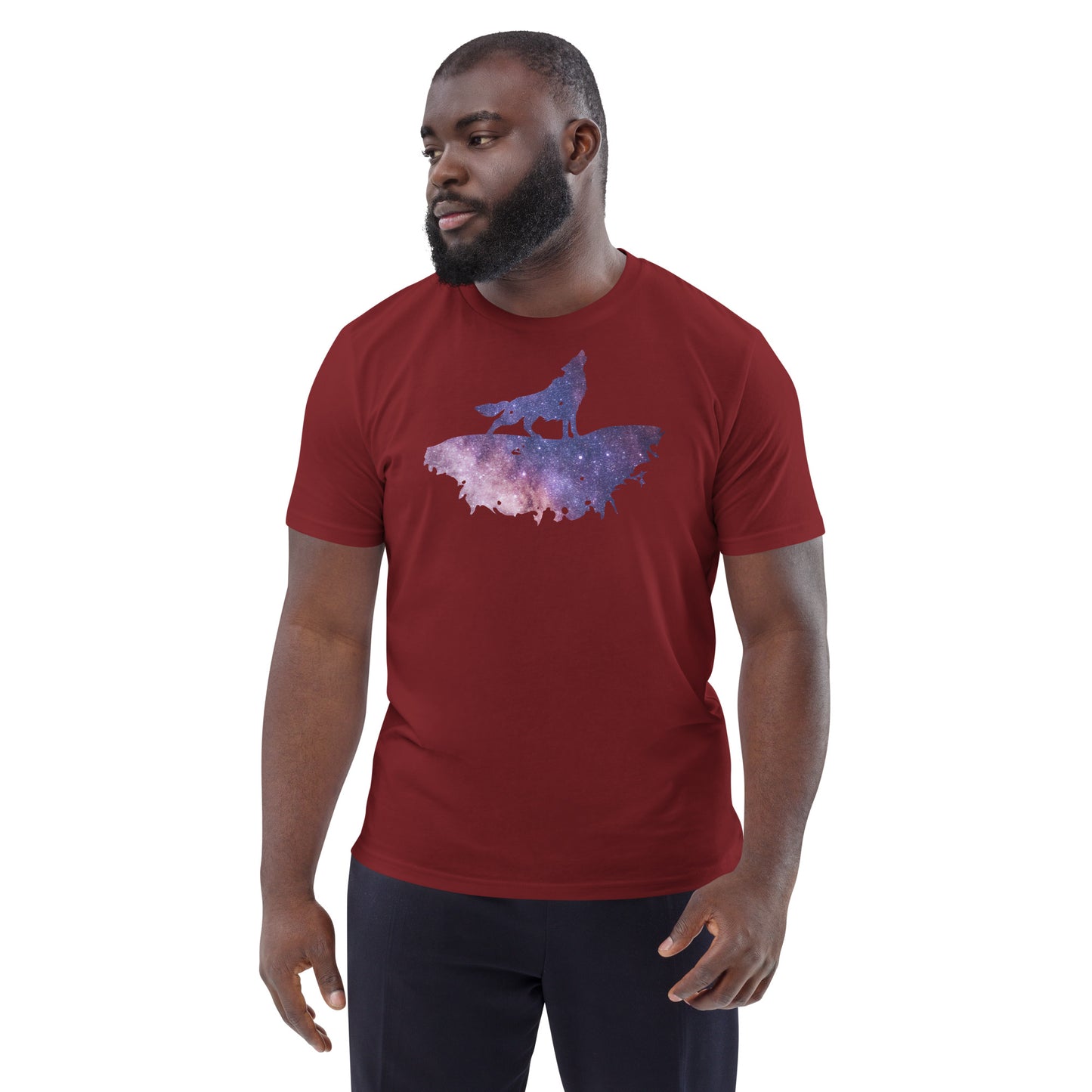 THE UNIFERENT Dark Skies Wolf One Light Unisex organic cotton t-shirt (114)