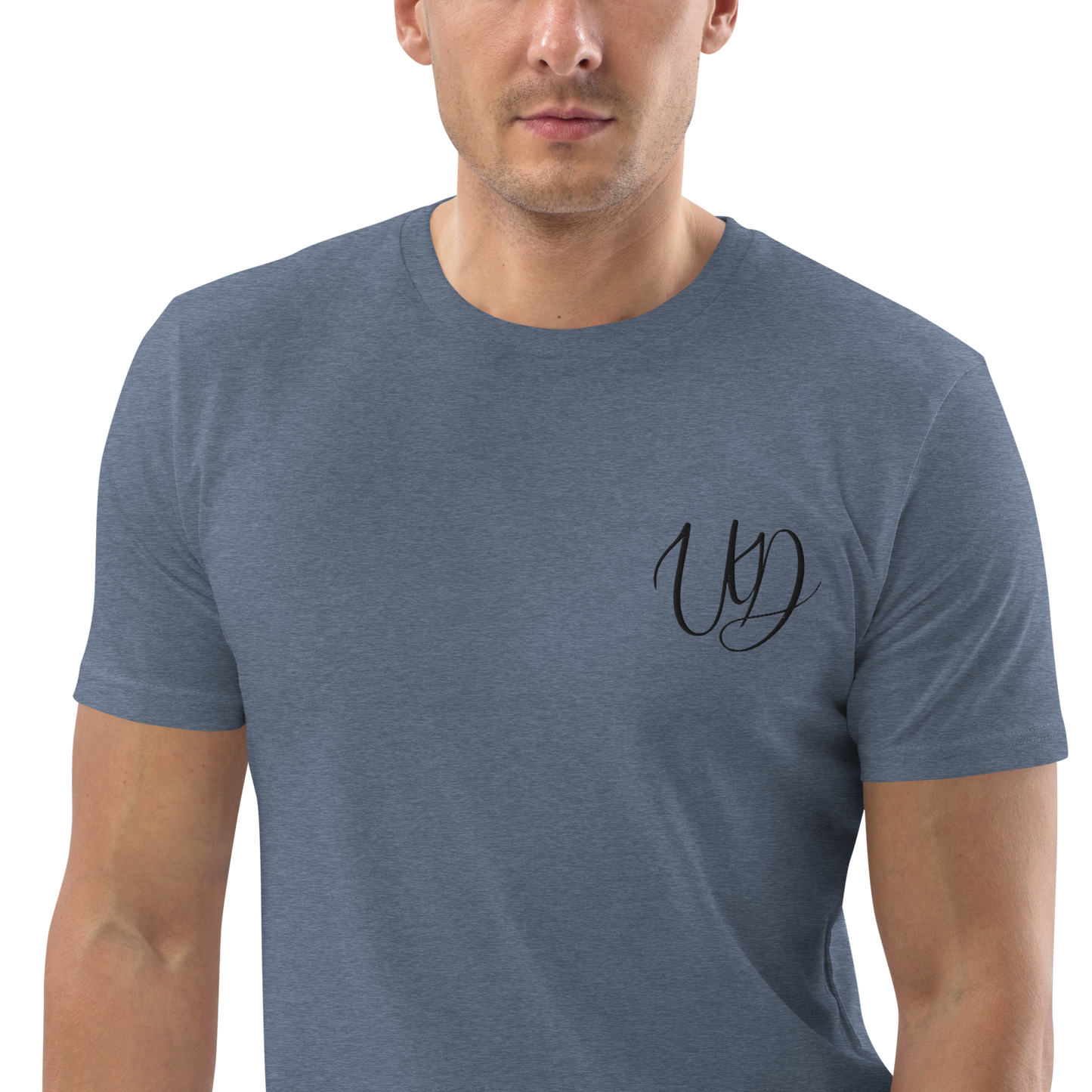 UNIFERENT EMBROIDERED BIG logo black Unisex organic cotton t-shirt (26)